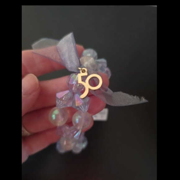 Disney Parks 50th Anniversary Beaded Bling Bracelet New - Picture 4 of 8